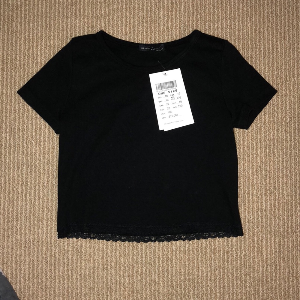 Black Babydoll Crop Top